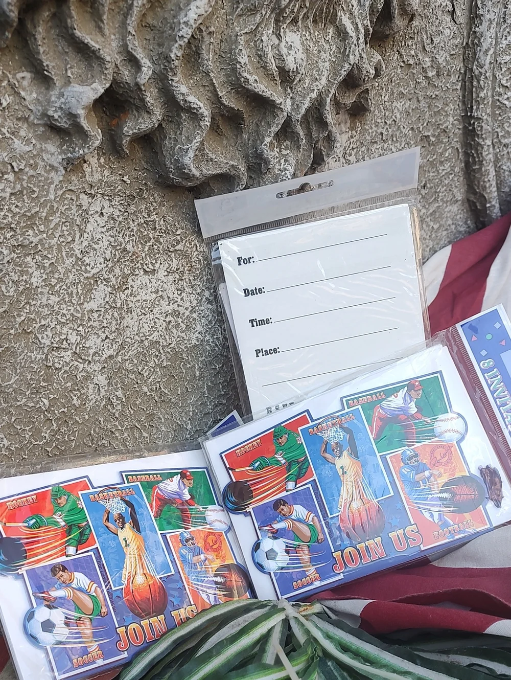 Kids,Sports Party Invitation Cards -total, 24 Cards,3.Packs